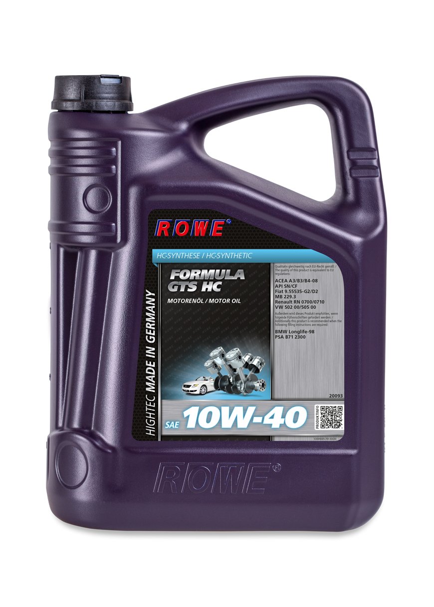ROWE - 5 Liter HIGHTEC FORMULA GTS SAE 10W-40 HC Motorenöl - PKW Motoröl Leichtlaufmotorenöl ROWE - 5 Liter HIGHTEC FORMULA GTS SAE 10W-40 HC Motorenöl - PKW Motoröl Leichtlaufmotorenöl von ROWE