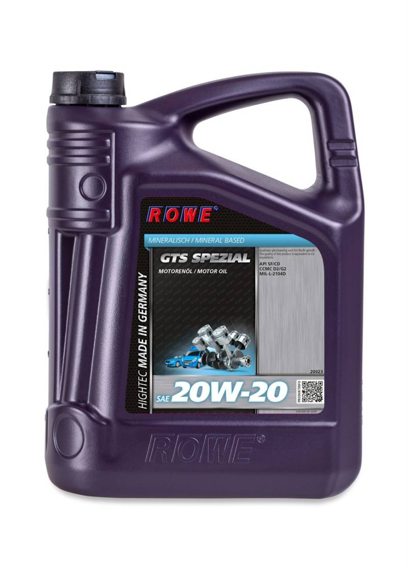 ROWE Hightec GTS Spezial SAE 20W-20-5 Liter PKW-Motoröl, mineralisch (HC-Synthese) |Made in Germany von ROWE
