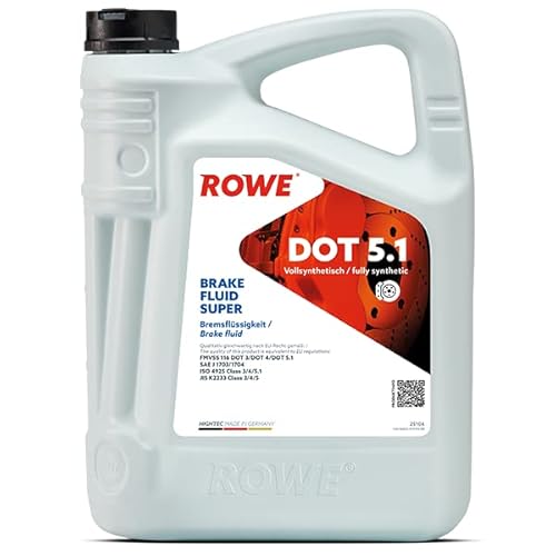 ROWE Dot 5.1 Bremsflüssigkeit Super Brake Fluid Bremsen Liquid 5L von ROWE