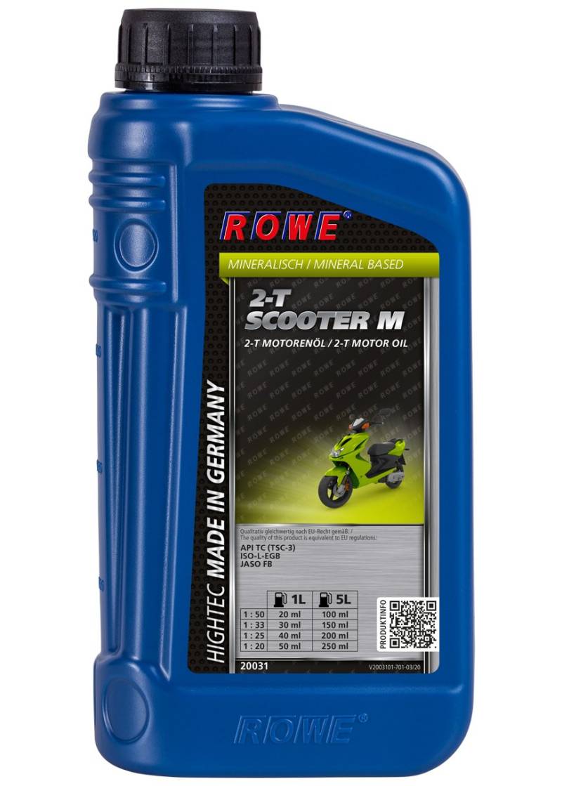 ROWE 2-Takt Rolleröl - 1 Liter Roller-Motoröl, teilsynthetisch |Made in Germany von ROWE