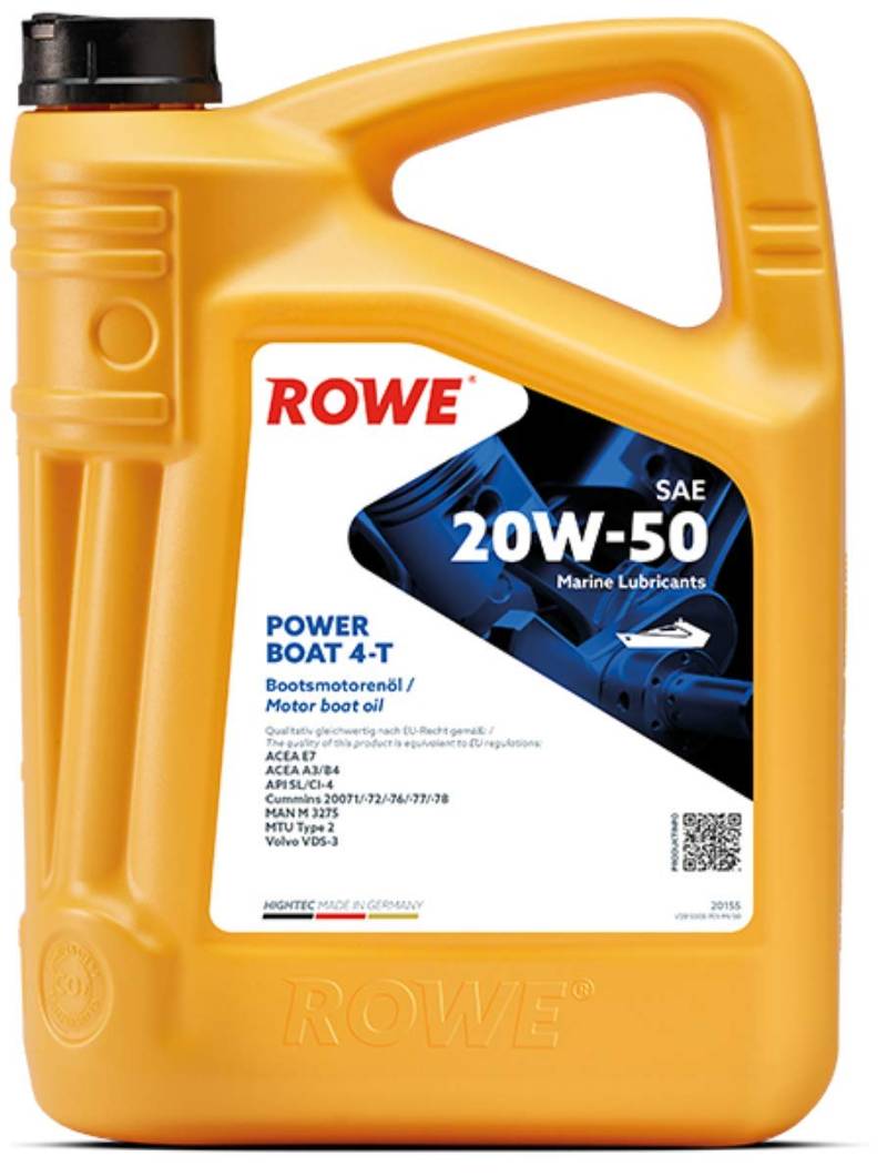 ROWE HIGHTEC POWER BOAT 4-T SAE 20W-50, 5 Liter von ROWE
