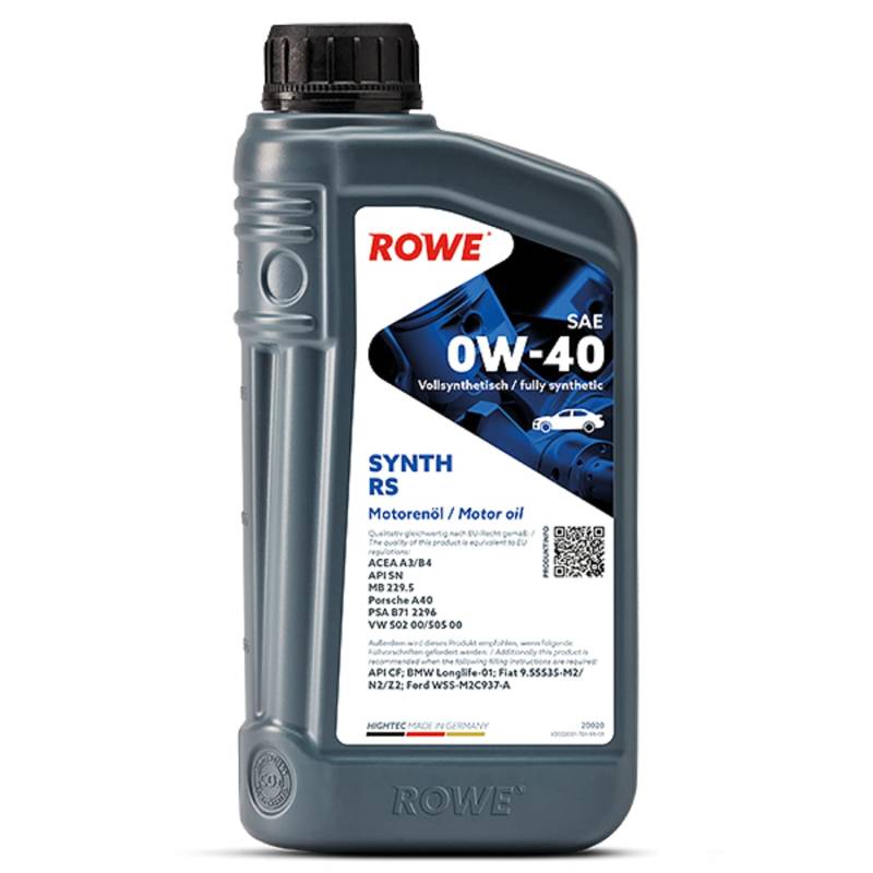 ROWE HIGHTEC SYNTH RS SAE 0W-40, 1 Liter von ROWE