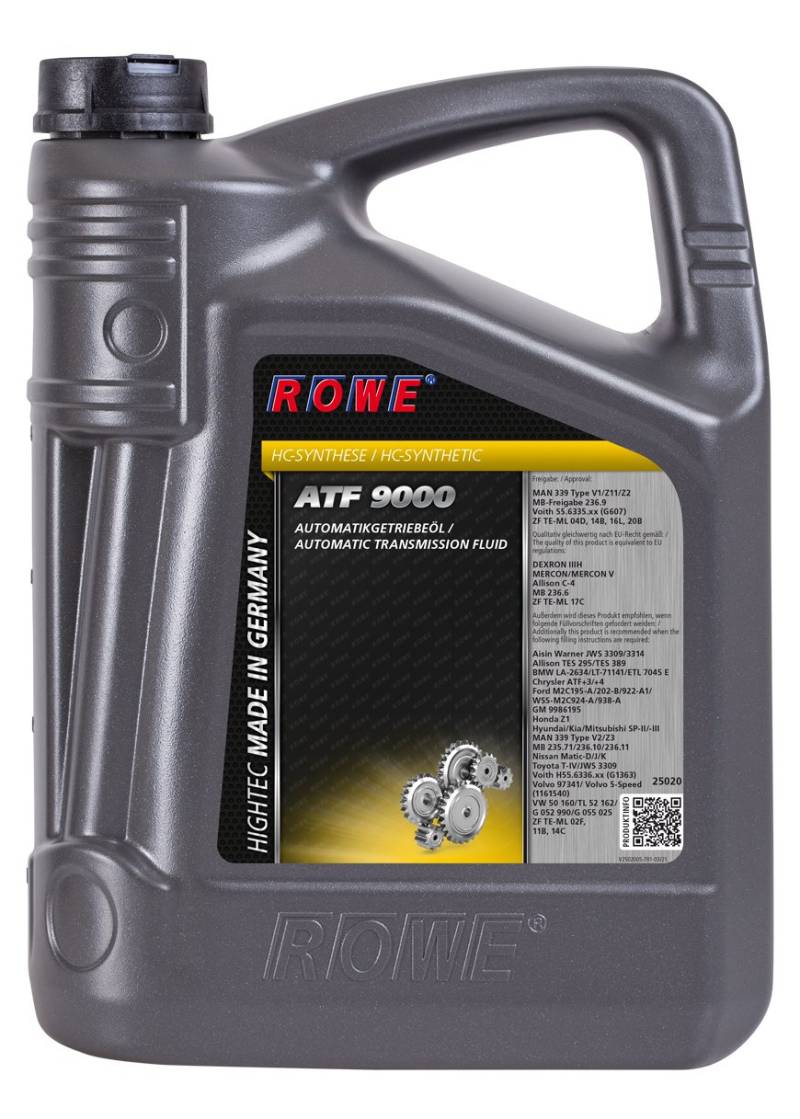 ROWE Hightec ATF 9000-5 Liter PKW Getriebeöl teil-synthetisch (HC-Synthese) | Made in Germany von ROWE