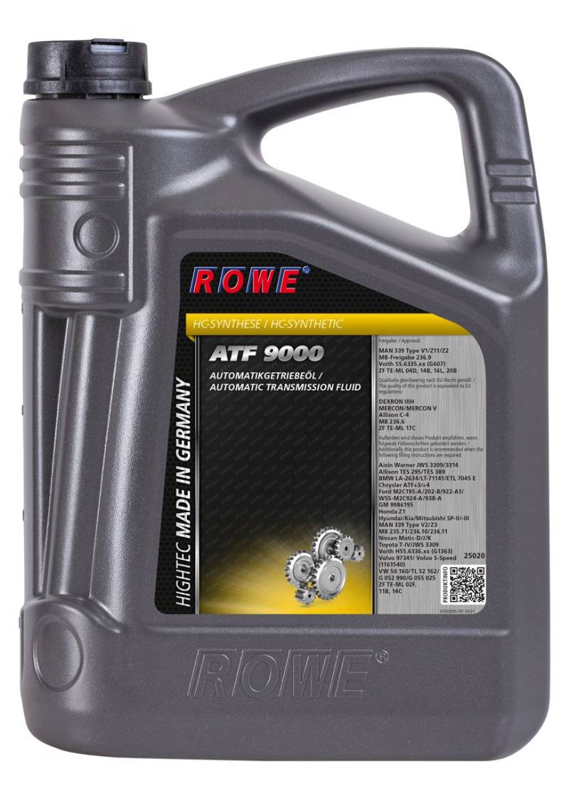 ROWE Hightec ATF 9000-5 Liter PKW Getriebeöl Teil-synthetisch (HC-Synthese) | Made in Germany von ROWE