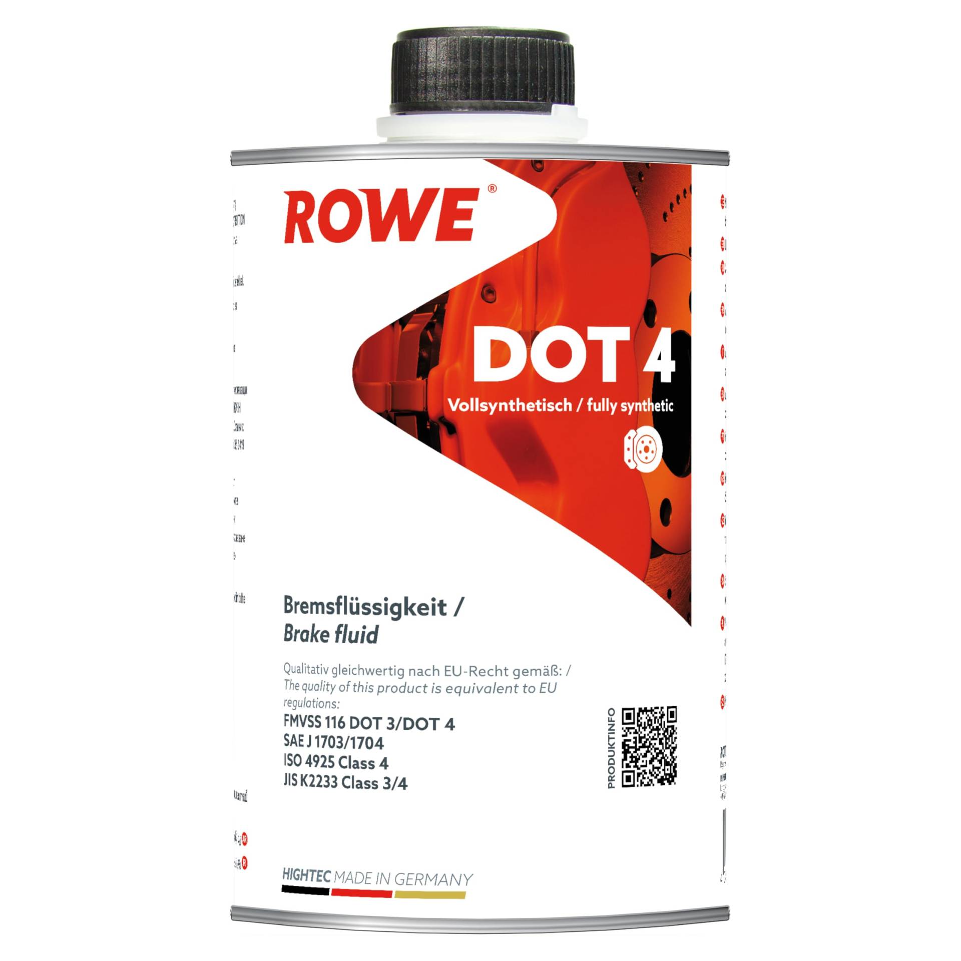 ROWE Hightec Dot 4-1 Liter PKW Bremsflüssigkeit vollsynthetisch | Made in Germany von ROWE