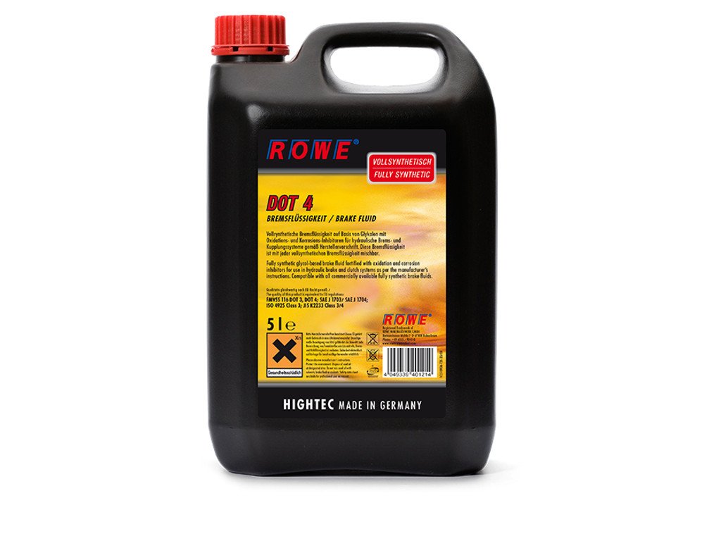 ROWE Hightec Dot 4-5 Liter PKW Bremsflüssigkeit vollsynthetisch | Made in Germany von ROWE