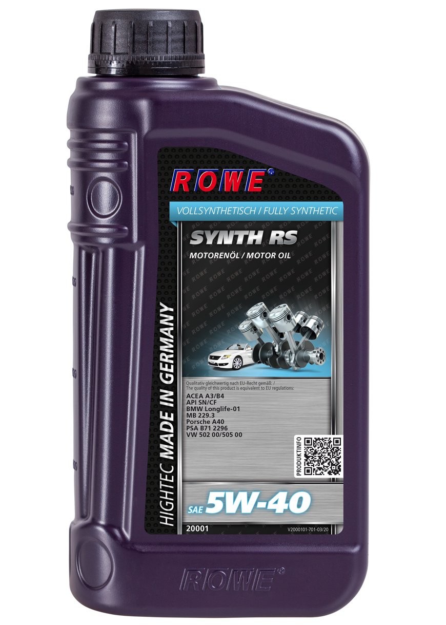 ROWE Hightec Synt RS SAE 5W-40-1 Liter PKW Motoröl vollsynthetisch (HC-Synthese) | Made in Germany von ROWE