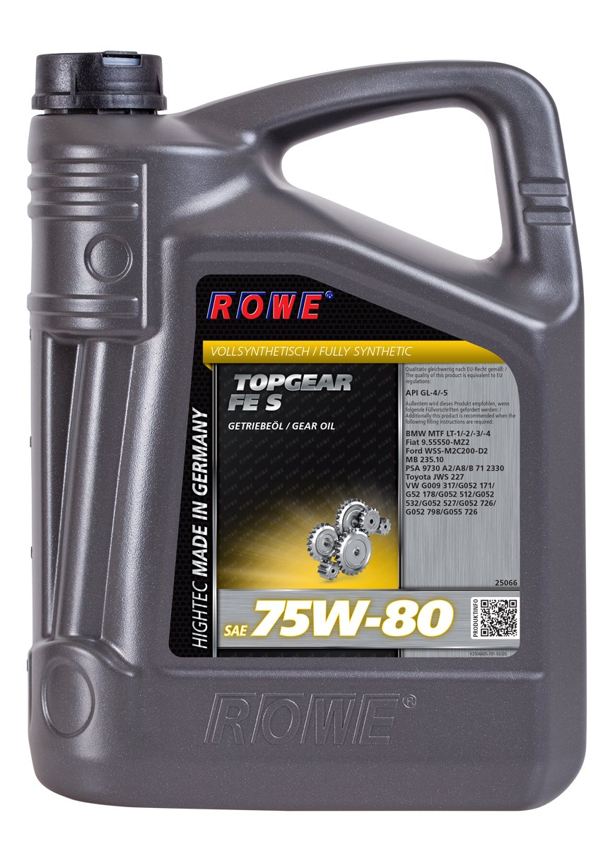 ROWE Hightec Topgear FE SAE 75W-80 S - 5 Liter PKW Getriebeöl voll-synthetisch| Made in Germany ROWE Hightec Topgear FE SAE 75W-80 S - 5 Liter PKW Getriebeöl voll-synthetisch| Made in Germany von ROWE