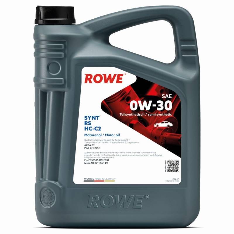 ROWE Motoröl 0W-30 5 L für OPEL GRANDLAND X (A18) für FIAT 500 (312) von ROWE