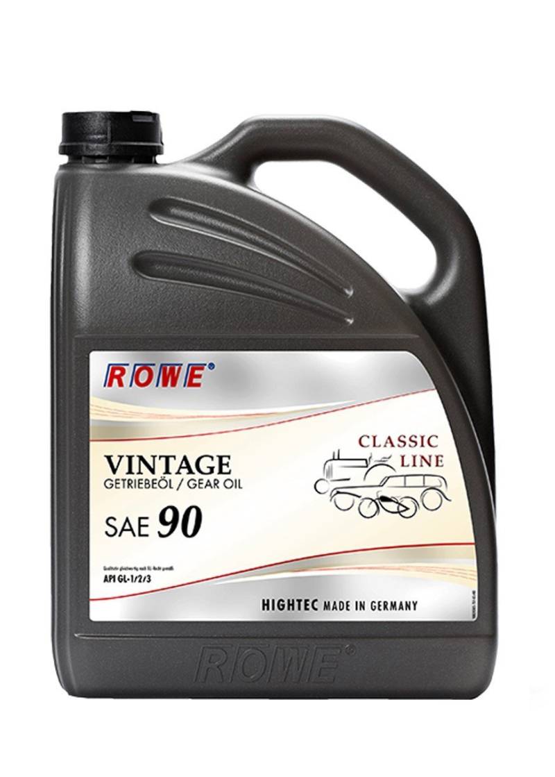 ROWE - 5 Liter HIGHTEC VINTAGE SAE 90 Getriebeöl - für Oldtimer und Youngtimer für Schalt- und Achsgetriebe, mild legiert auf Mineralölbasis von ROWE