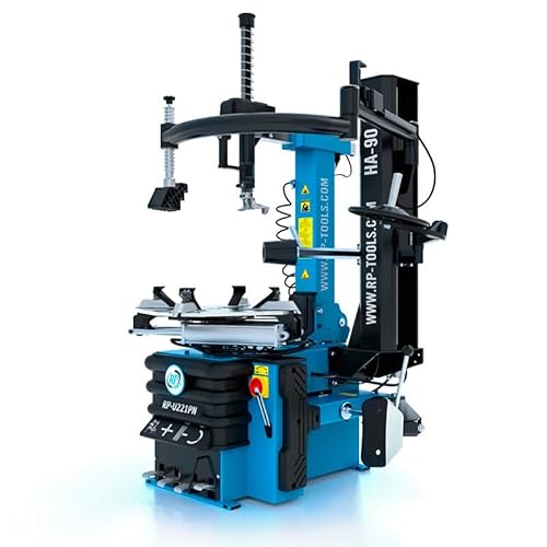Montiermaschine Reifen PKW Vollaut. 400V (2 Stufen) 10-24 mit pneumatisch kippbarer Säule + Hilfsarm HA90R von RP-TOOLS