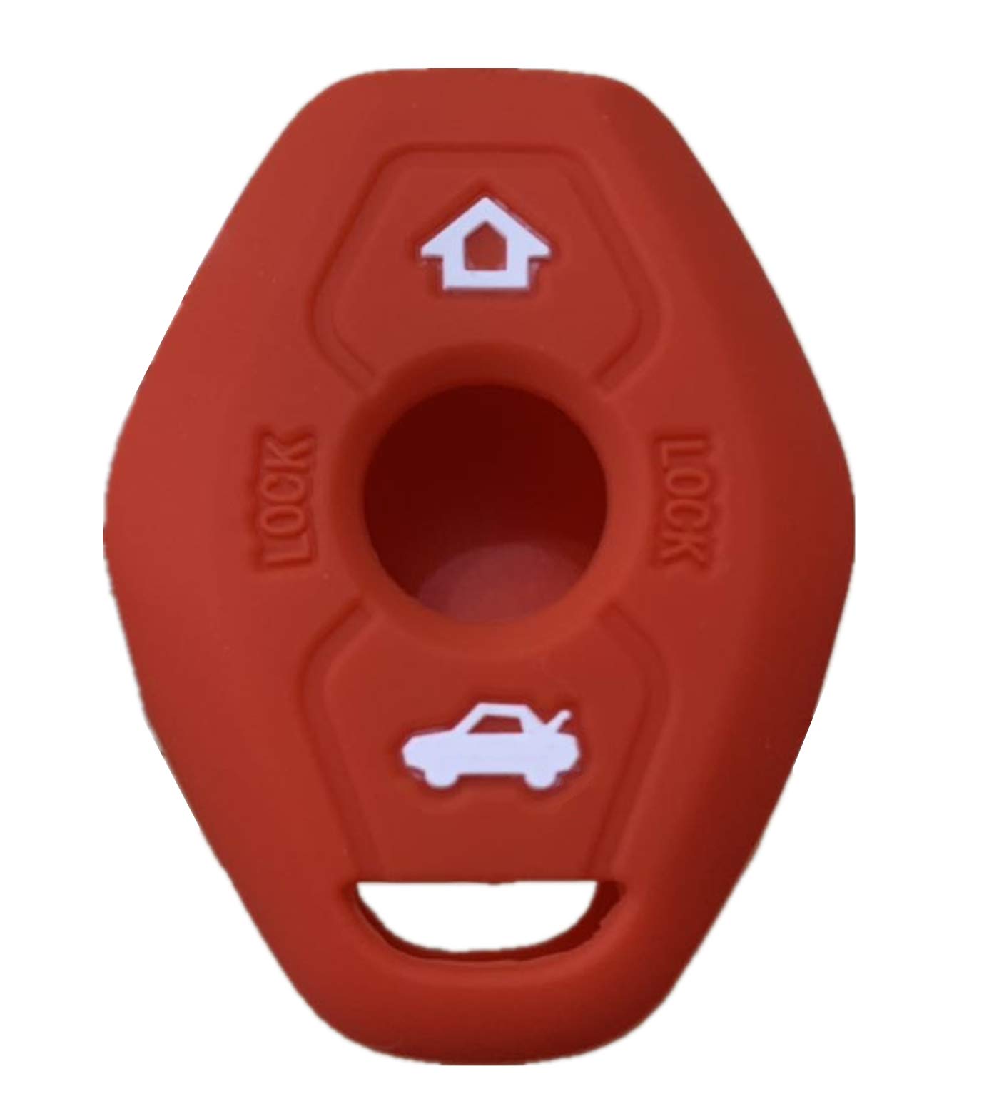 Rpkey Silikon-Schutzhülle für schlüssellose Entry Fernbedienung für BMW 3 5 7 Serie M3 M5 M6 X3 X5 Z3 Z4 Z8 LX9FZV (Gules) von RPKEY