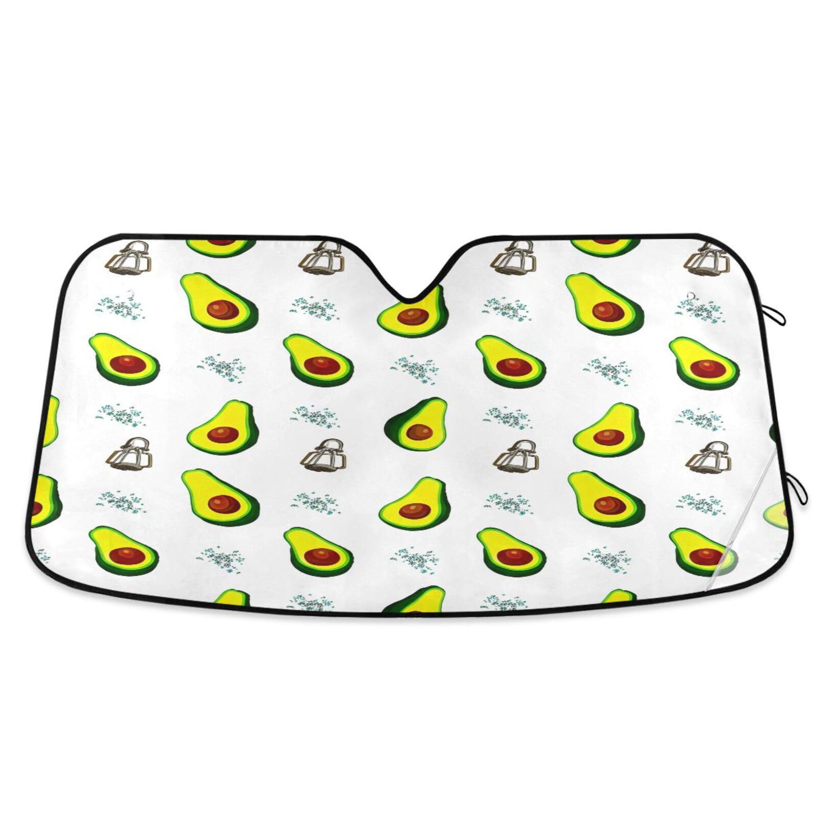 Auto-Sonnenschutz für Windschutzscheibe, niedliche grüne Avocados, weiß, faltbare Frontscheibenabdeckung, Auto-Windschutzscheiben-Isolationsabdeckung – 134 x 59 cm Auto-Sonnenschutz für Windschutzscheibe, niedliche grüne Avocados, weiß, faltbare Frontscheibenabdeckung, Auto-Windschutzscheiben-Isolationsabdeckung – 134 x 59 cm von RPLIFE