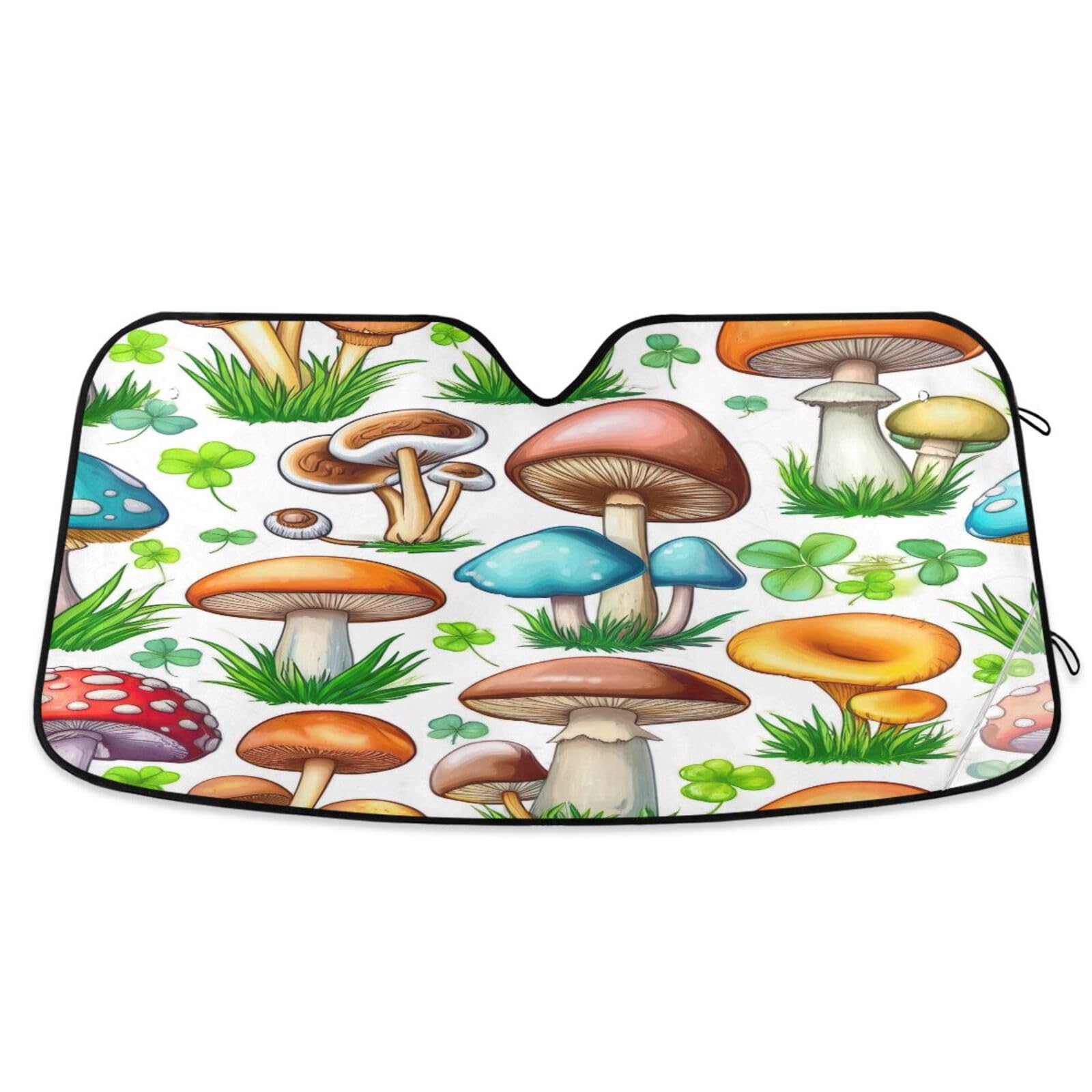 Auto Windschutzscheibe Sonnenschutz Bunte Pilze, faltbarer Hitzeschutz, Frontscheibenabdeckung – 140 x 70 cm Auto Windschutzscheibe Sonnenschutz Bunte Pilze, faltbarer Hitzeschutz, Frontscheibenabdeckung – 140 x 70 cm von RPLIFE