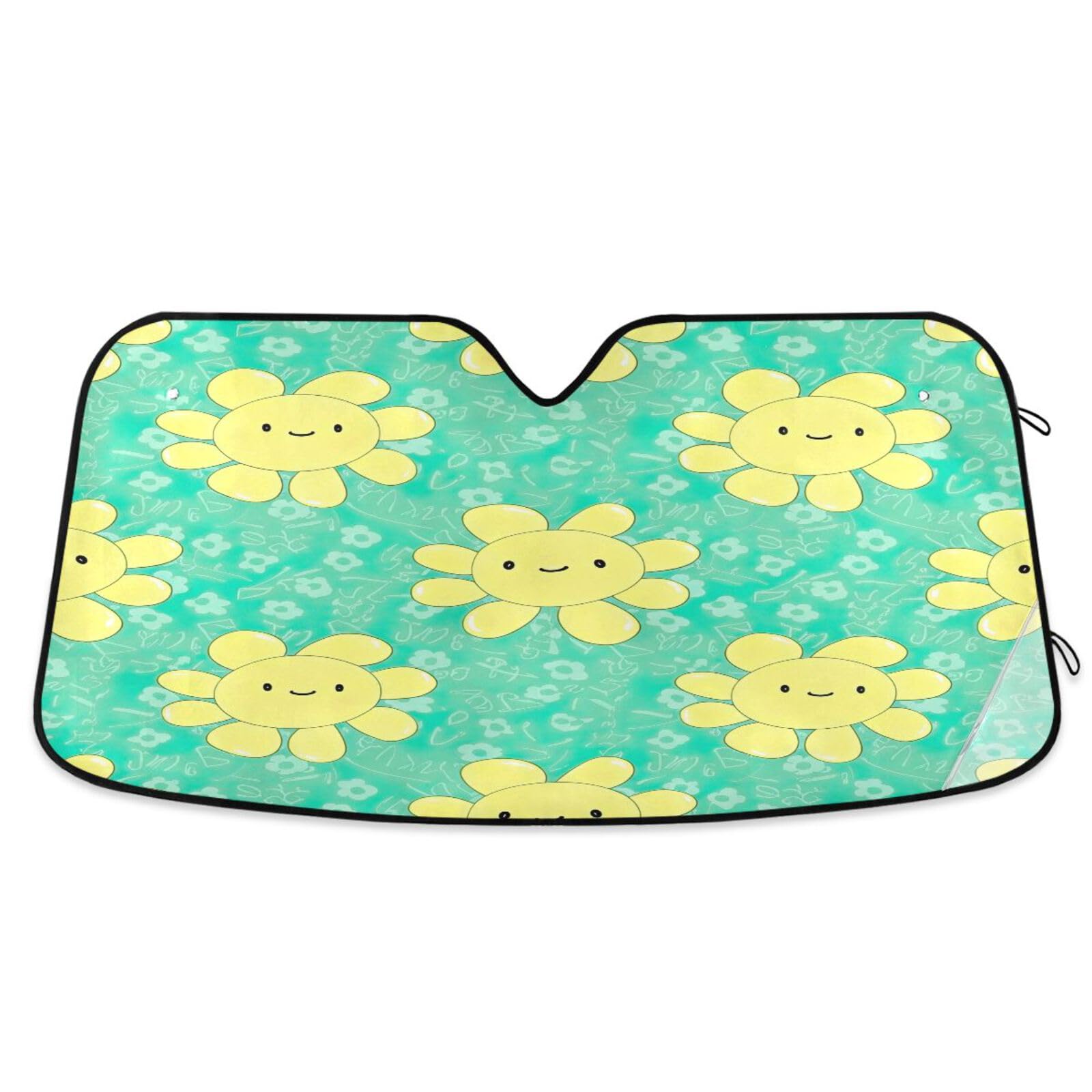 Auto Windschutzscheibe Sonnenschutz Kawaii Chibi Gänseblümchen, faltbare Auto-Windschutzscheiben-Isolierung, Frontscheibenabdeckung – 144 x 80 cm Auto Windschutzscheibe Sonnenschutz Kawaii Chibi Gänseblümchen, faltbare Auto-Windschutzscheiben-Isolierung, Frontscheibenabdeckung – 144 x 80 cm von RPLIFE