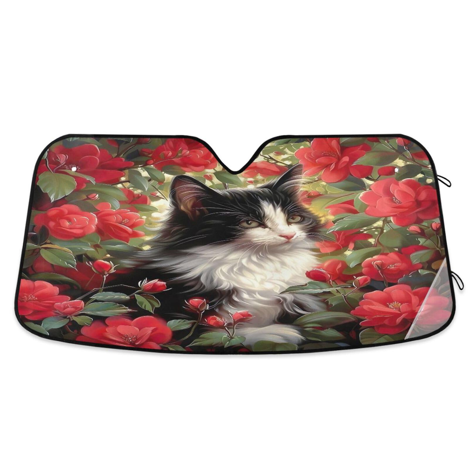Auto Windschutzscheibe Sonnenschutz Malerei Kätzchen Katze Blumen Faltbare Auto Windschutzscheibe UV-Schutz Frontscheibenabdeckung - 144 x 80 cm Auto Windschutzscheibe Sonnenschutz Malerei Kätzchen Katze Blumen Faltbare Auto Windschutzscheibe UV-Schutz Frontscheibenabdeckung - 144 x 80 cm von RPLIFE