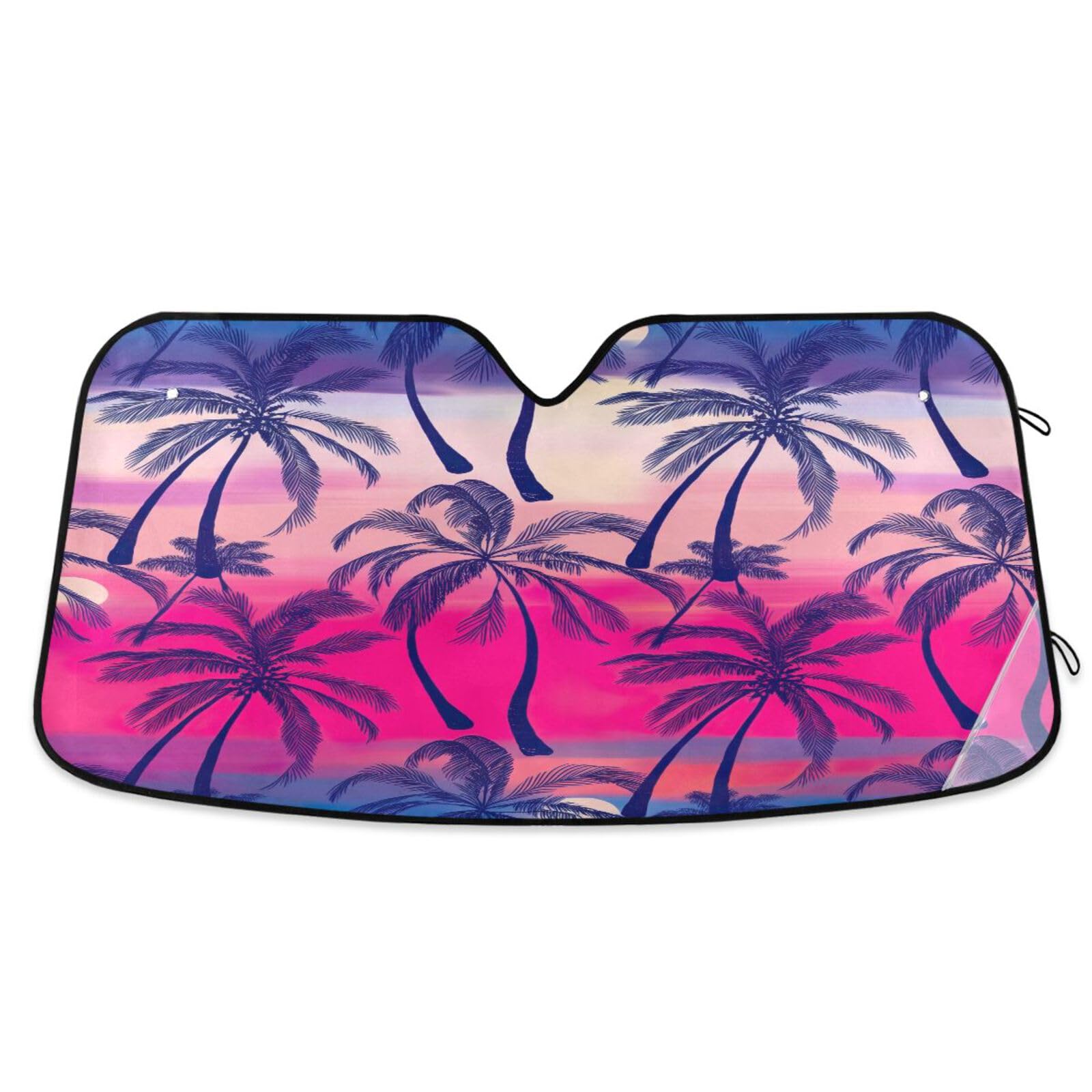 Auto Windschutzscheibe Sonnenschutz Palmen Sonnenuntergang Lila Rosa Faltbare Auto Windschutzscheibe Isolierung Abdeckung Frontscheibe Abdeckung - 144 x 80 cm Auto Windschutzscheibe Sonnenschutz Palmen Sonnenuntergang Lila Rosa Faltbare Auto Windschutzscheibe Isolierung Abdeckung Frontscheibe Abdeckung - 144 x 80 cm von RPLIFE