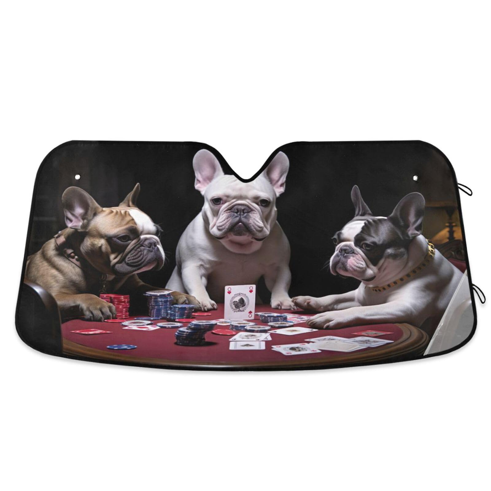 Auto-Windschutzscheiben-Sonnenschutz, französische Bulldogge, lustig, faltbarer Hitzeschutz, Frontscheibenabdeckung – 144 x 80 cm Auto-Windschutzscheiben-Sonnenschutz, französische Bulldogge, lustig, faltbarer Hitzeschutz, Frontscheibenabdeckung – 144 x 80 cm von RPLIFE
