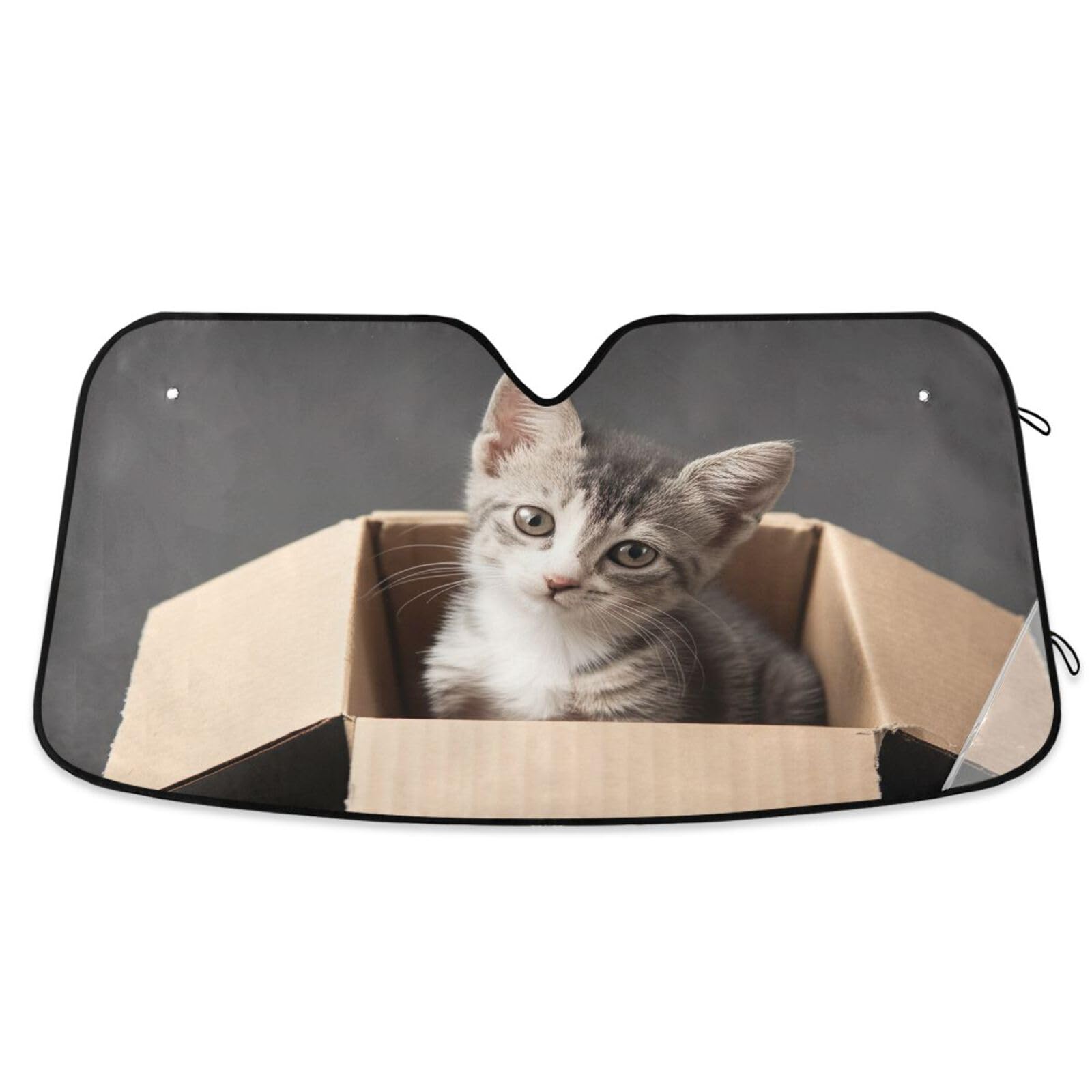 Auto-Windschutzscheiben-Sonnenschutz, niedliche Katze, faltbare Frontscheibenabdeckung, Windschutzscheiben-Sonnenblende – 134 x 59,9 cm Auto-Windschutzscheiben-Sonnenschutz, niedliche Katze, faltbare Frontscheibenabdeckung, Windschutzscheiben-Sonnenblende – 134 x 59,9 cm von RPLIFE