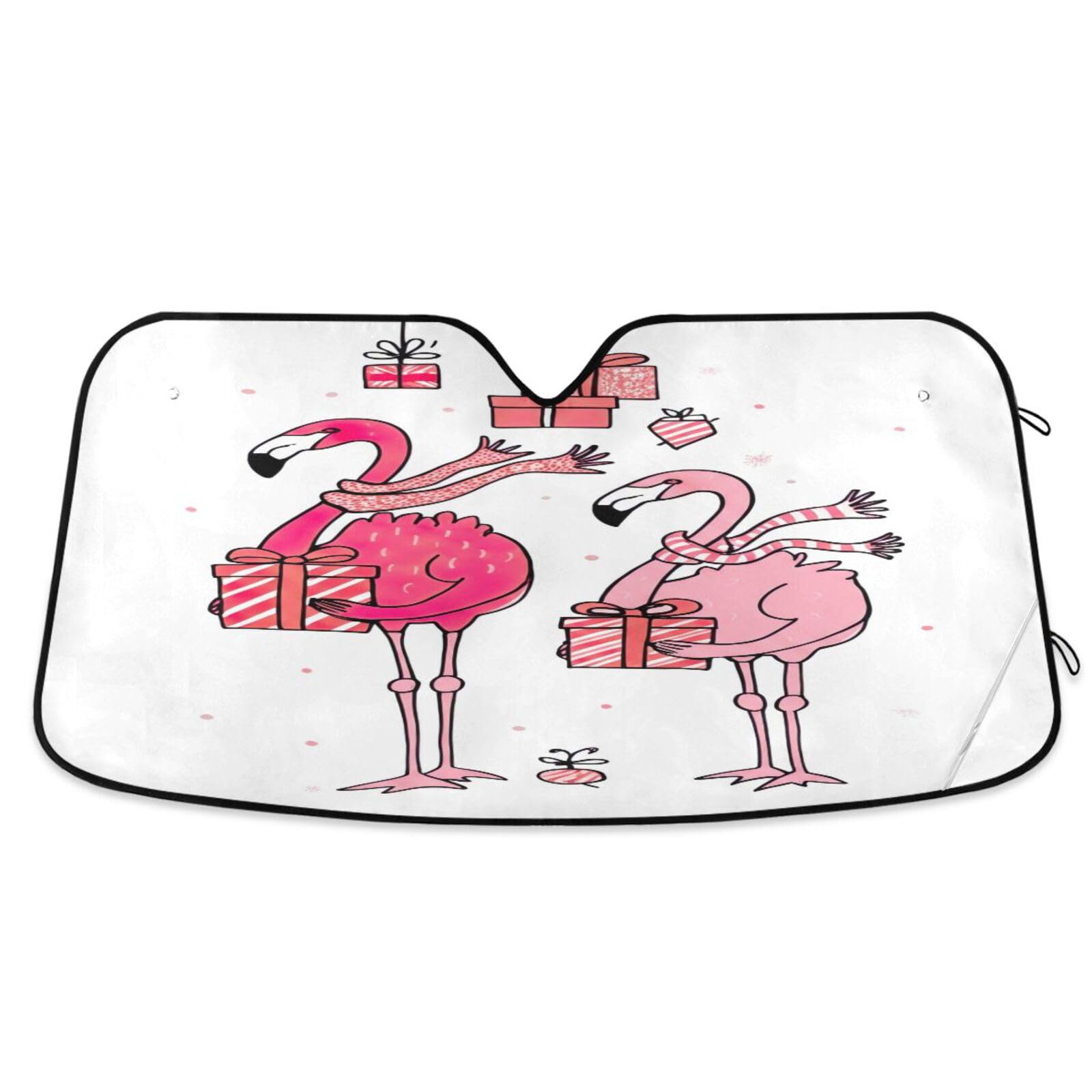 Auto-Windschutzscheiben-Sonnenschutz, niedliche rosa Flamingos, faltbare Frontscheibenabdeckung, Auto-Windschutzscheibenabdeckung – 140 x 70 cm Auto-Windschutzscheiben-Sonnenschutz, niedliche rosa Flamingos, faltbare Frontscheibenabdeckung, Auto-Windschutzscheibenabdeckung – 140 x 70 cm von RPLIFE