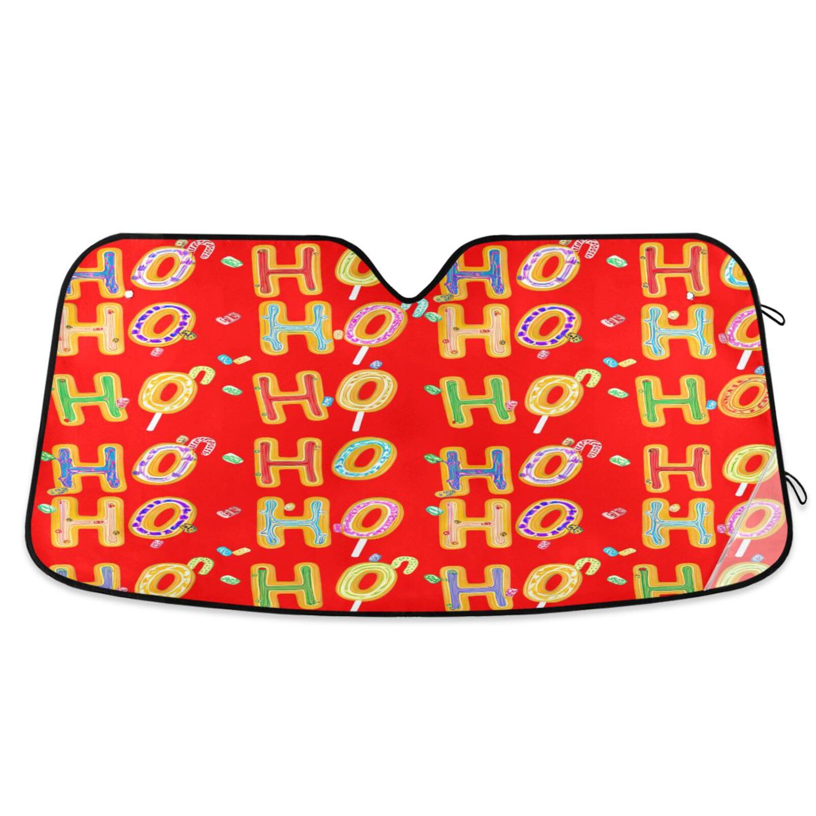 Sonnenschutz für Auto-Windschutzscheibe, niedliche Lebkuchen-"Ho"-Buchstaben, rot, faltbare Auto-Windschutzscheiben-Isolierung, Frontscheibenabdeckung – 144 x 80 cm Sonnenschutz für Auto-Windschutzscheibe, niedliche Lebkuchen-"Ho"-Buchstaben, rot, faltbare Auto-Windschutzscheiben-Isolierung, Frontscheibenabdeckung – 144 x 80 cm von RPLIFE