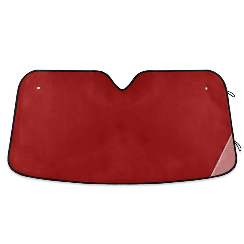 Windschutzscheiben-Sonnenschutz, Dunkelrot, faltbare Auto-Windschutzscheibenabdeckung, Frontscheibenabdeckung – 140 x 70 cm von RPLIFE