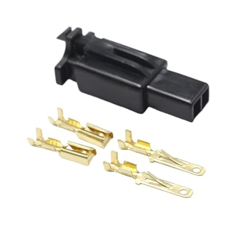 10 set 2.8mm 2Pin Auto Electrical Wire Connector 2.8 2P Black Car with Terminals for E-Bike Automobile Motorcycle etc von RPOVAXVK