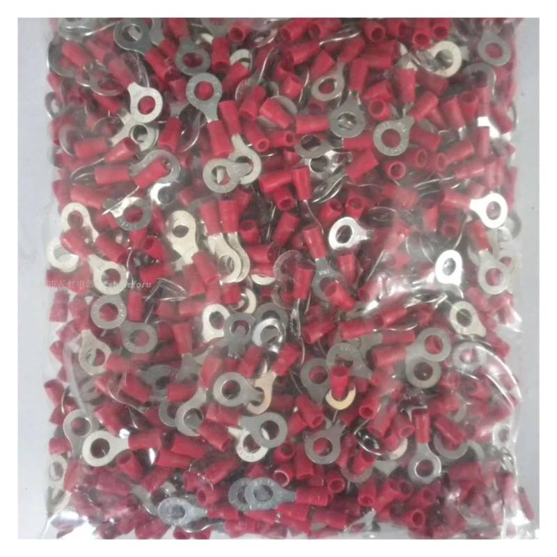 1000pcs/lot RV1.25-6 Ring circle round loop cable lugs solder block sleeve insulated terminal PVC pipes terminals von RPOVAXVK