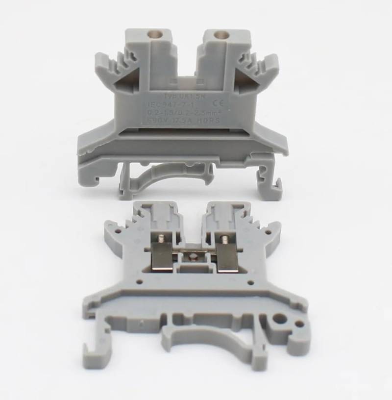 100Pcs Screw Feed-through Connductor Wire Electrical Connector Din Rail Terminal Block von RPOVAXVK