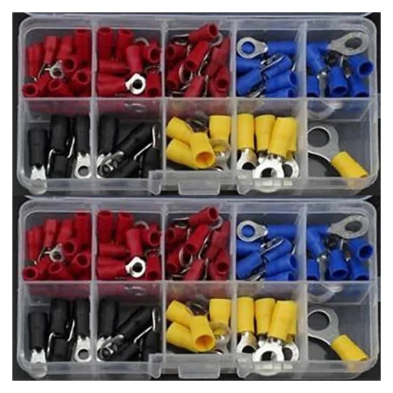 102PCS Ring insulated terminal Cable Wire Connector Electrical Crimp Terminal von RPOVAXVK