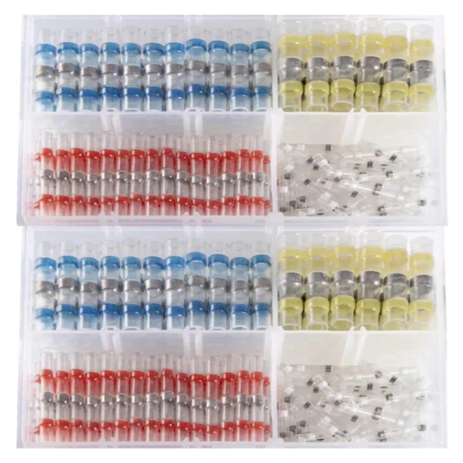 120PCS Solder Seal Wire Connector Boxed 2:1 Heat Shrink Sealed Insulated Butt Splice Terminal Butt Connectors Kit von RPOVAXVK