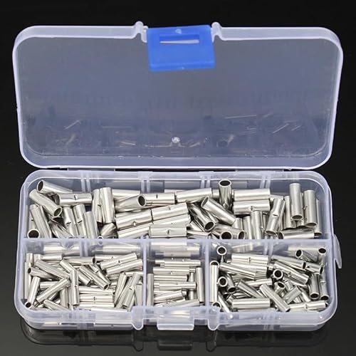 150pcs Non-Insulated Butt Wire Connector Ferrules Electrical Cable Terminal Tinned Crimp Terminal 0.5-6mm2 22-10AWG von RPOVAXVK