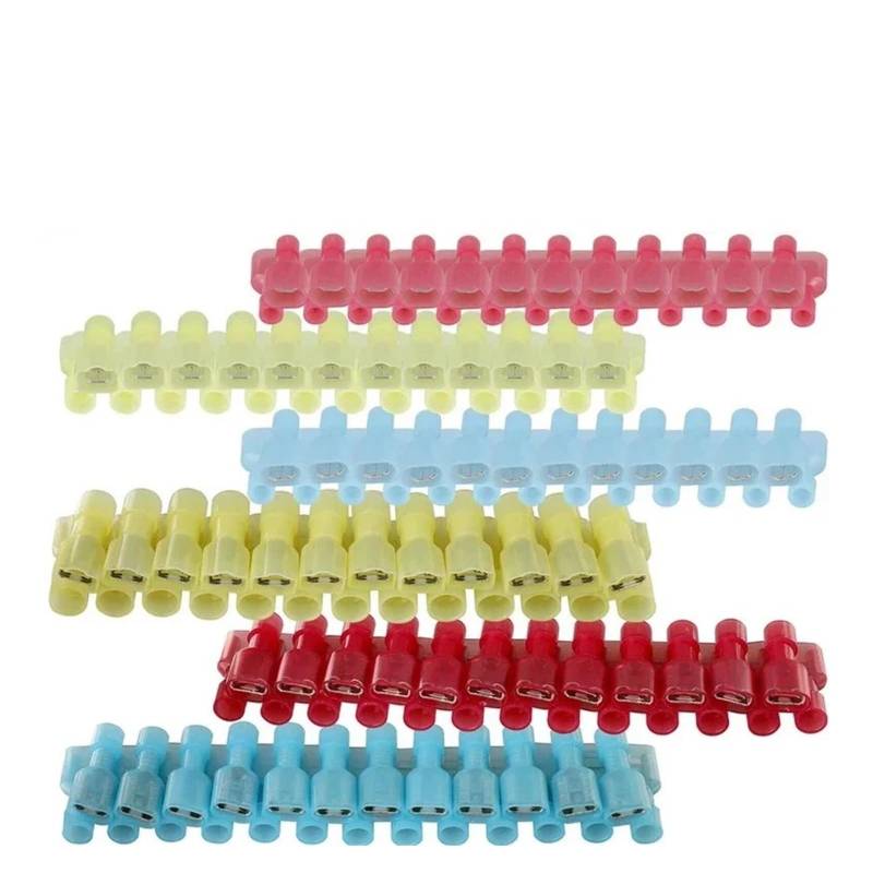 150pcs Terminal Spade Combination External Thread and Internal Thread Insulated Wire Spade Terminal Crimp Connector Set von RPOVAXVK
