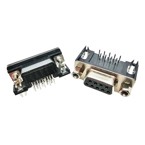 2pcs DR9 Female jack with Cover DB 9P Jack Adapter Connector 2 Rows Wire Solder Type RS232 von RPOVAXVK