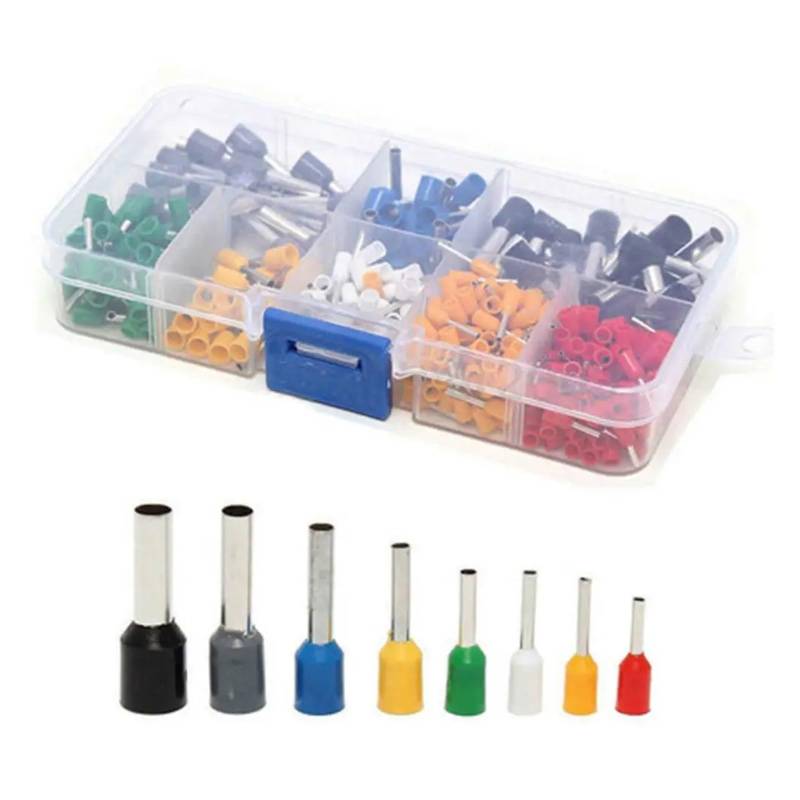 400pcs/set AWG 22-10 Insulated Cord Pin End Terminal Ferrules Kit Set Wire Copper Crimp Connector von RPOVAXVK