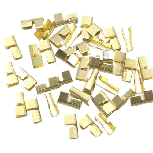 50pcs 6.3mm Car Wiring Harness Terminal Connectors Copper Joint Terminals for 0.75-2.5mm2 cable etc. von RPOVAXVK