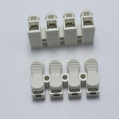 5PCS 4pin Spring Cable Clip self lock press push quick 4P Wire connector Terminal for car led strip lamp von RPOVAXVK