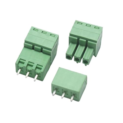 5pcs 3Pin Pluggable Terminal Block 3P Straight Pin PTB + jack for 22-14AWG Wire Male Female PCB Splice Connector 10A von RPOVAXVK