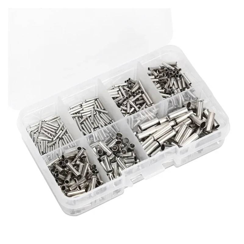 600Pcs Tin-coated Copper Uninsulated Crimp Terminal 0.5mm2-6.0mm2 22-10 AWG Ferrules Electrical Wire Cable Connector von RPOVAXVK