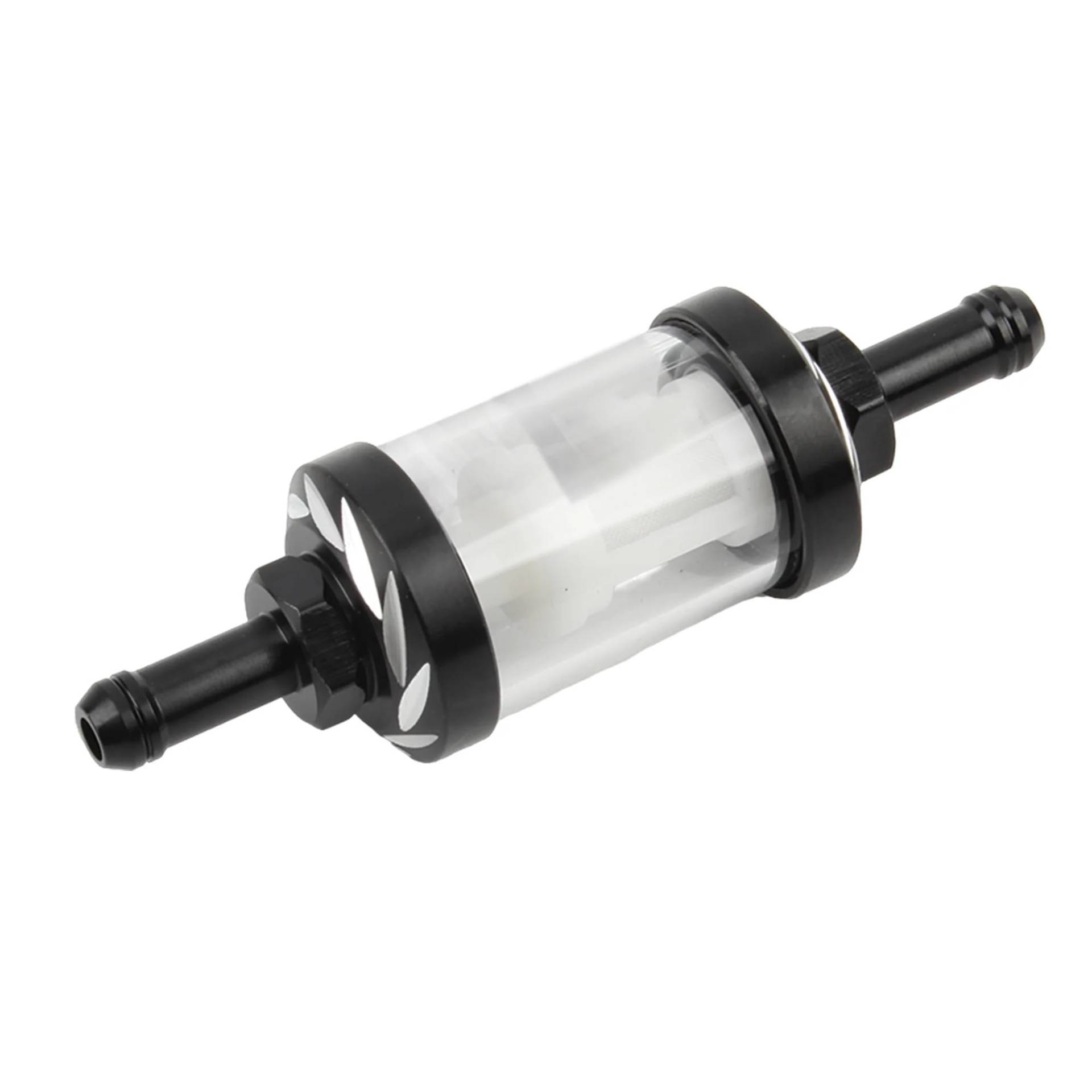 8 mm Motorrad-Ölfilter aus Aluminiumlegierung, Glas, kompatibel mit Dirt Pit Bike 125/140/150/160 cc CRF70 90 110 TTR100 110(Black) von RQEYUNP