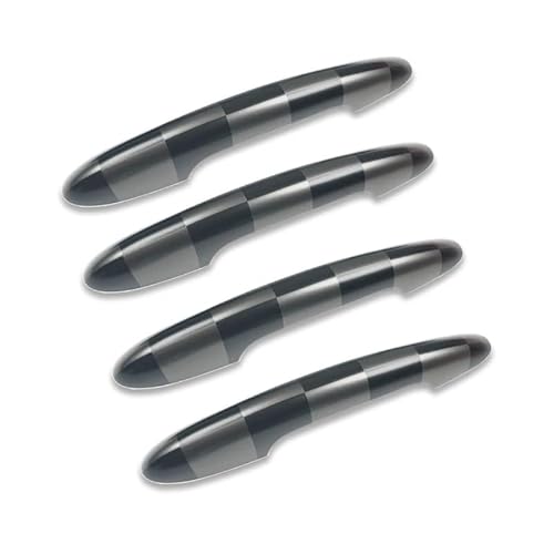 Außendekoration Türgriffabdeckung Kompatibel mit MINI Cooper S JCW Clubman F54 F55 F60 Countryman(Black Checker,Without Hole) von RQEYUNP