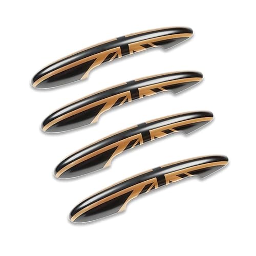 Außendekoration Türgriffabdeckung Kompatibel mit MINI Cooper S JCW Clubman F54 F55 F60 Countryman(Gold Jack,Without Hole) von RQEYUNP