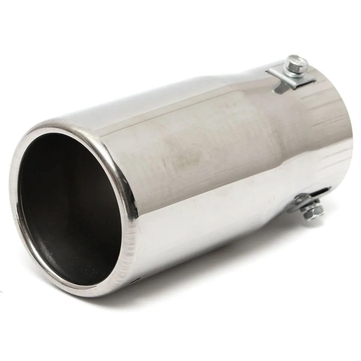 Auto Auto Schalldämpfer Stahl Edelstahl Trim Endrohr Fahrzeug Auspuffrohr Spitze Auto Ersatz Teile Universal(Flat) von RQEYUNP