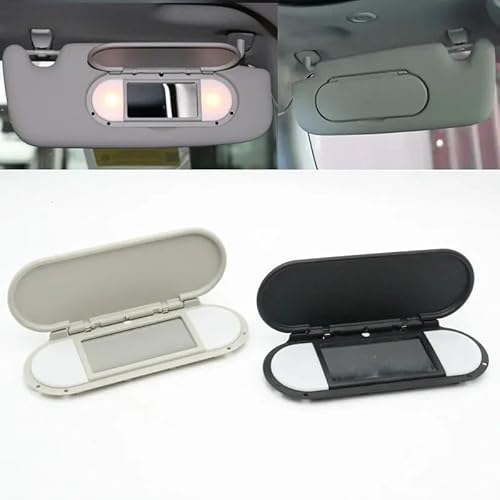 Auto-Innenraum-Sonnenblende, Kosmetikspiegelabdeckung, Verkleidungsgehäuse, kompatibel mit BMW Mini Cooper F54 F55 F56 F60 2015–2022(Black) von RQEYUNP