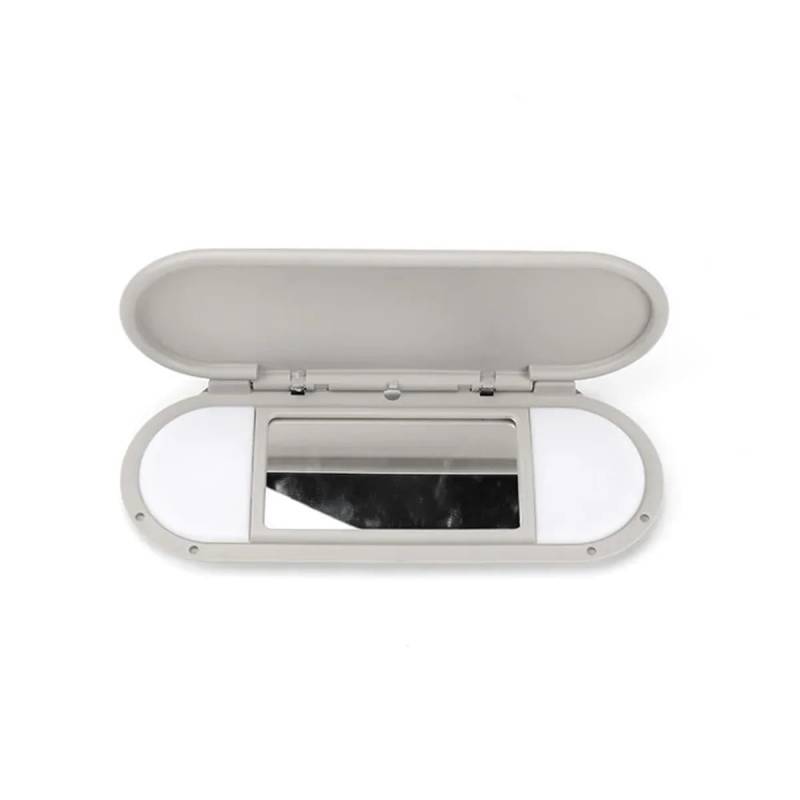 Auto-Innenraum-Sonnenblende, Kosmetikspiegelabdeckung, Verkleidungsgehäuse, kompatibel mit BMW Mini Cooper F54 F55 F56 F60 2015–2022(Gray) von RQEYUNP