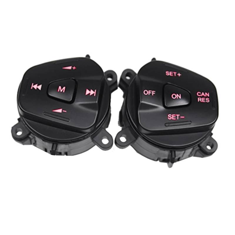 Autolenkrad Rechts Links Tempomat Schalterknopf Kompatibel mit Ford Fiesta MK7 MK8 for Ecosport 2013-2015 von RQEYUNP