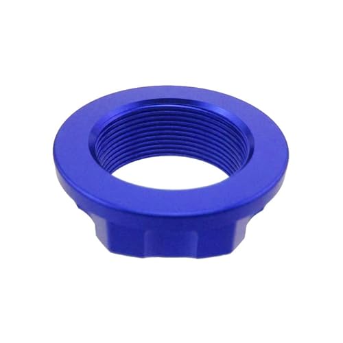 Billet-Aluminium-Gabelschaftmutter M24 X 1 Kompatibel mit Yamaha WR250F WR450F YZ125 YZ125X YZ250 YZ250F YZ250X YZ426F(Blue) von RQEYUNP