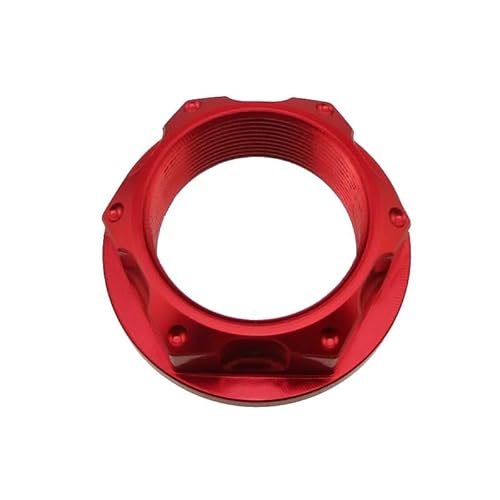 Billet-Aluminium-Gabelschaftmutter M24 X 1 Kompatibel mit Yamaha WR250F WR450F YZ125 YZ125X YZ250 YZ250F YZ250X YZ426F(Red) von RQEYUNP