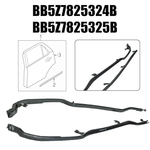 Dichtungsstreifen for die hintere Tür Links/rechts, kompatibel mit Ford Explorer 2011–2019, BB5Z7825324B, BB5Z7825325B(Right BB5Z7825324B) von RQEYUNP