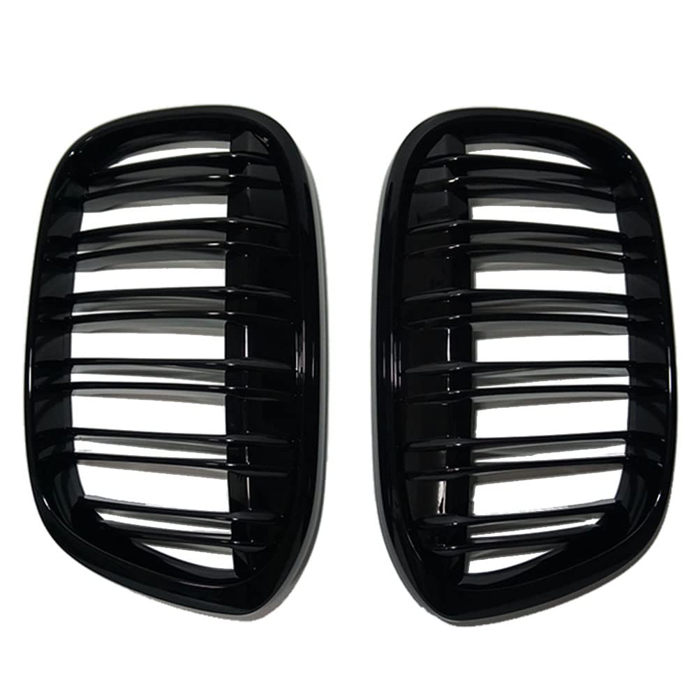 Double Line Auto Frontstoßstangengrill Gitter Kompatibel mit BMW X1 F48 2016 2017 2018 2019 Renngrill Glänzend Schwarz Double Line Auto Frontstoßstangengrill Gitter Kompatibel mit BMW X1 F48 2016 2017 2018 2019 Renngrill Glänzend Schwarz von RQEYUNP